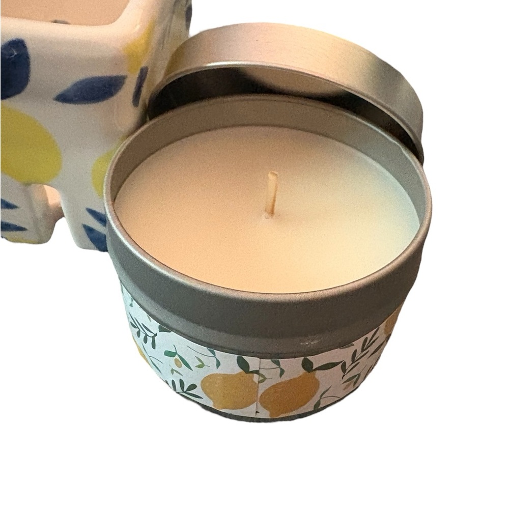 Porcelain Berry Basket with Lemon Handwash and Lemon Candle. - Picture 5 of 10